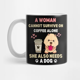 Woman and Dogs Mug